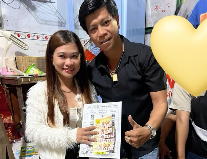 Ngày 2-1, giải độc đắc cũng trúng tại đại lý vé số Huỳnh Nhân. Ảnh: ĐLVS Huỳnh Nhân