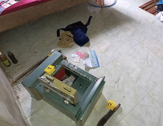 Hiện trường vụ trộm cắp tài sản. Ảnh: Công an tỉnh Lào Cai