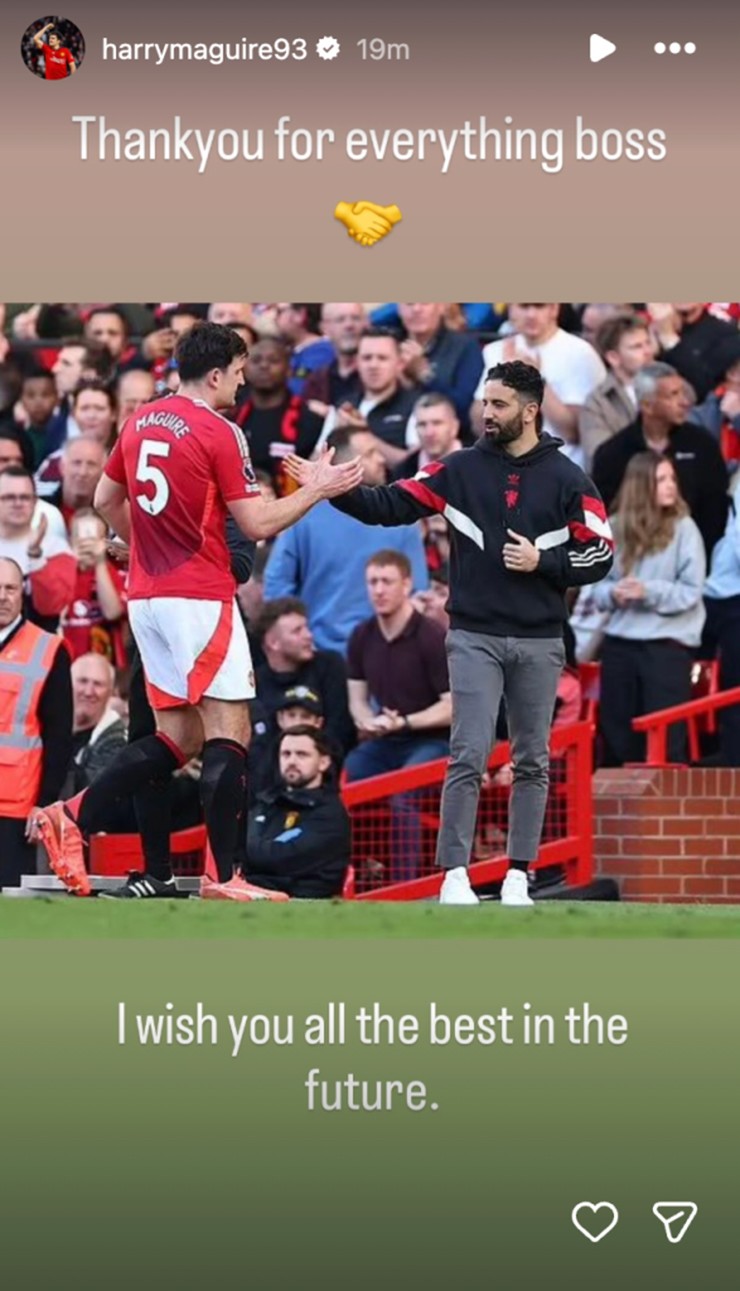 Harry Maguire lên tiếng sau khi HLV Ruben Amorim bị sa thải