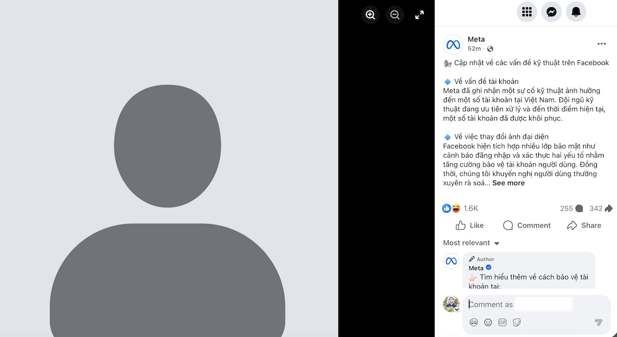 Thông báo chính thức của Meta.