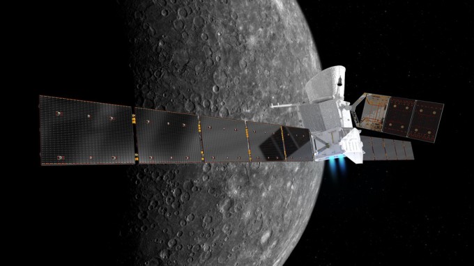 Minh họa tàu BepiColombo trên quỹ đạo sao Thủy. Ảnh: ESA/ATG medialab/NASA/JPL