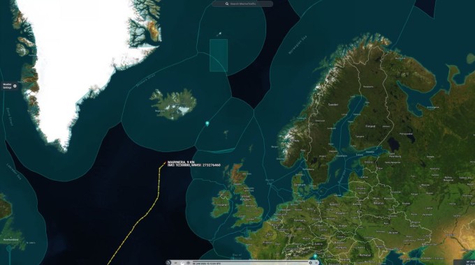 Vị trí tàu Marinera trong đồ họa công bố ngày 6/1. Đồ họa: Kpler