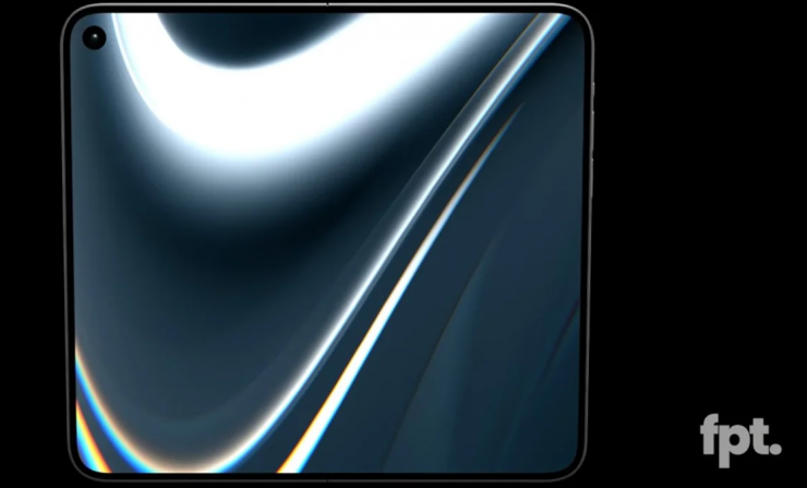 Màn hình bên trong kiểu iPad 7,8 inch của iPhone Fold. Ảnh: Front Page Technology (Fpt)