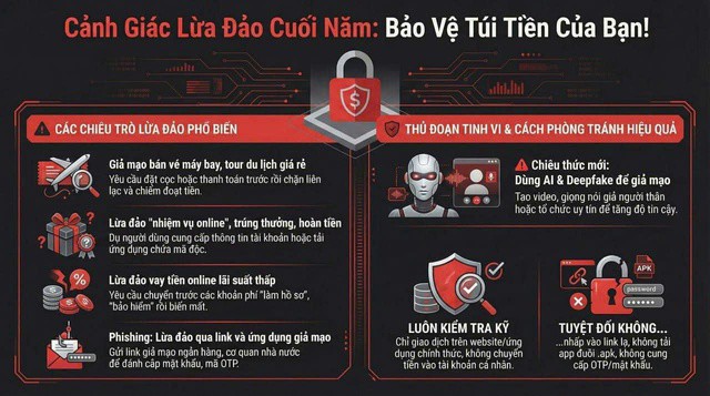 Cẩm nang người dân cần lưu ý để tránh bị lừa đảo dịp cuối năm