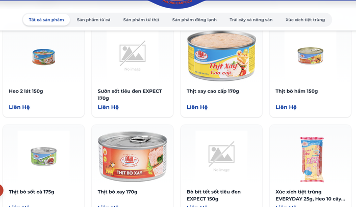 Danh mục sản phẩm của HaLong Canfoco