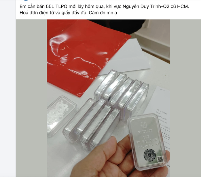 Chợ mạng rao bán bạc nhộn nhịp khi giá biến động mạnh thời gian qua