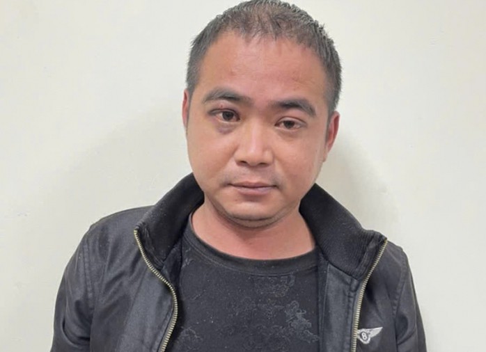 Dương Đăng Thụy tại cơ quan công an. Ảnh: Công an cung cấp