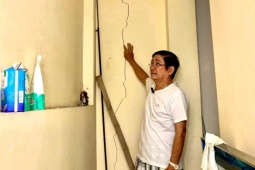 Tường nhà nứt toác, nhiều hộ dân Đà Nẵng bất an