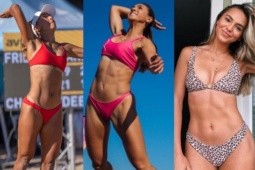 Người đẹp bóng chuyền Chacon mặc bikini, "phi thân" đập bóng gây ấn tượng mạnh