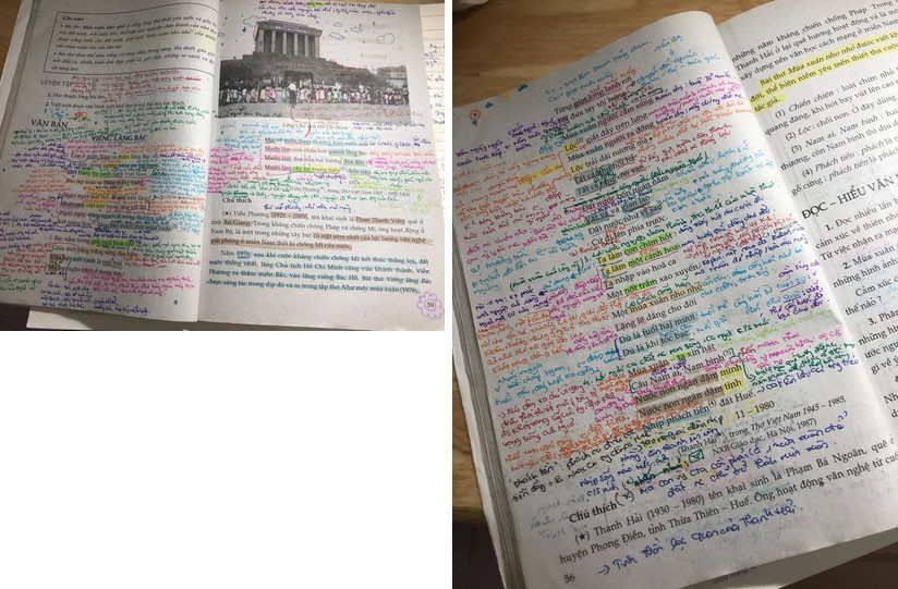 Một tài khoản chia sẻ về hình ảnh sách giáo khoa lớp 9, vẫn còn được giữ gìn đến hiện tại.