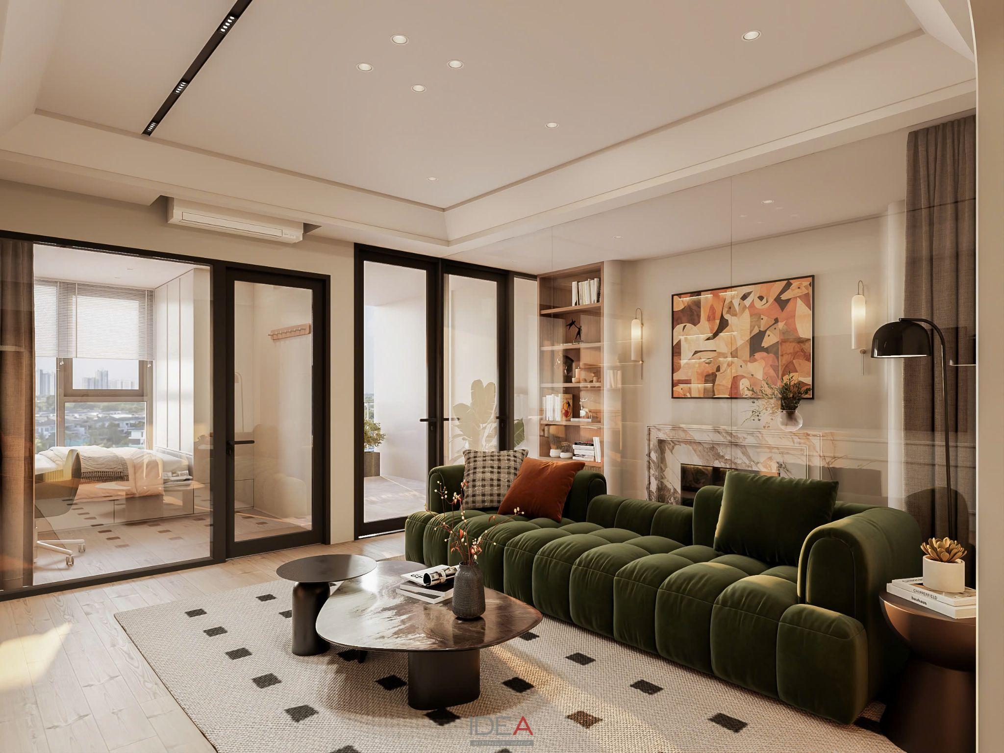 Căn hộ được thiết kế tối ưu không gian, trang bị nội thất sang trọng