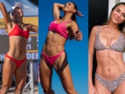 Người đẹp bóng chuyền Chacon mặc bikini, "phi thân" đập bóng gây ấn tượng mạnh