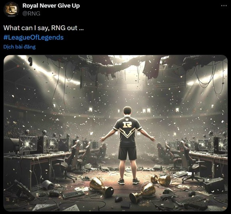 Bài đăng trên X của RNG.
