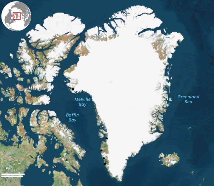 Vị trí của Greenland trên bản đồ Bắc Đại Tây Dương, nơi được xem là nút giao chiến lược. Ảnh: AP