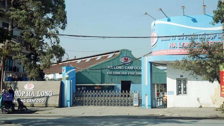 Công ty CP Đồ hộp Hạ Long tại Hải Phòng, nơi xảy ra vụ việc phát hiện đang lưu trữ 120 tấn thịt lợn nhiễm virus dịch tả lợn châu Phi trong nhà xưởng để chế biến đồ hộp đưa ra thị trường. Ảnh: Ngọc Sơn.