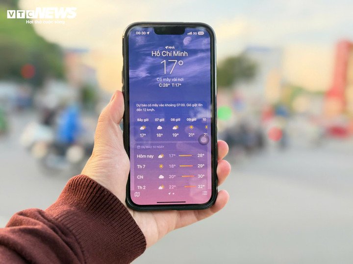 Nhiệt độ tại TP.HCM sáng 9/1 xuống còn 17°C.