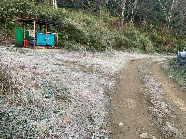 Băng giá phủ kín cây cỏ. Ảnh: B. Phòng