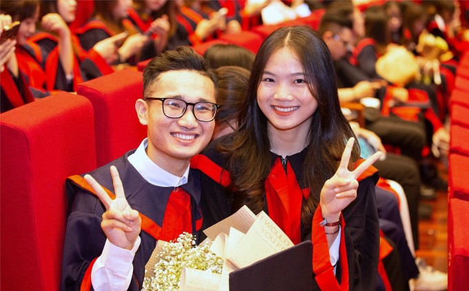 Sinh viên Đại học Công nghiệp Hà Nội trong lễ tốt nghiệp. Ảnh: HaUI