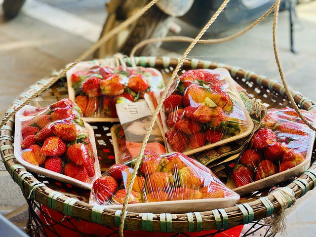 Bên cạnh các sản phẩm dâu tây của Việt Nam thì cũng xuất hiện hàng loạt mặt hàng dâu tây có nguồn gốc từ Trung Quốc với giá rẻ bằng một nửa dâu tây Mộc Châu.