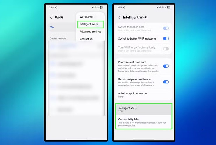 Tùy chọn Connectivity Labs đã xuất hiện.