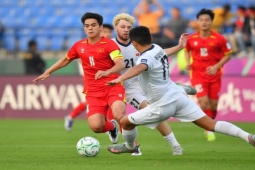 Video bóng đá U23 Việt Nam - U23 Kyrgyzstan: Phạt đền mở điểm, vỡ òa phút 87 (U23 châu Á)