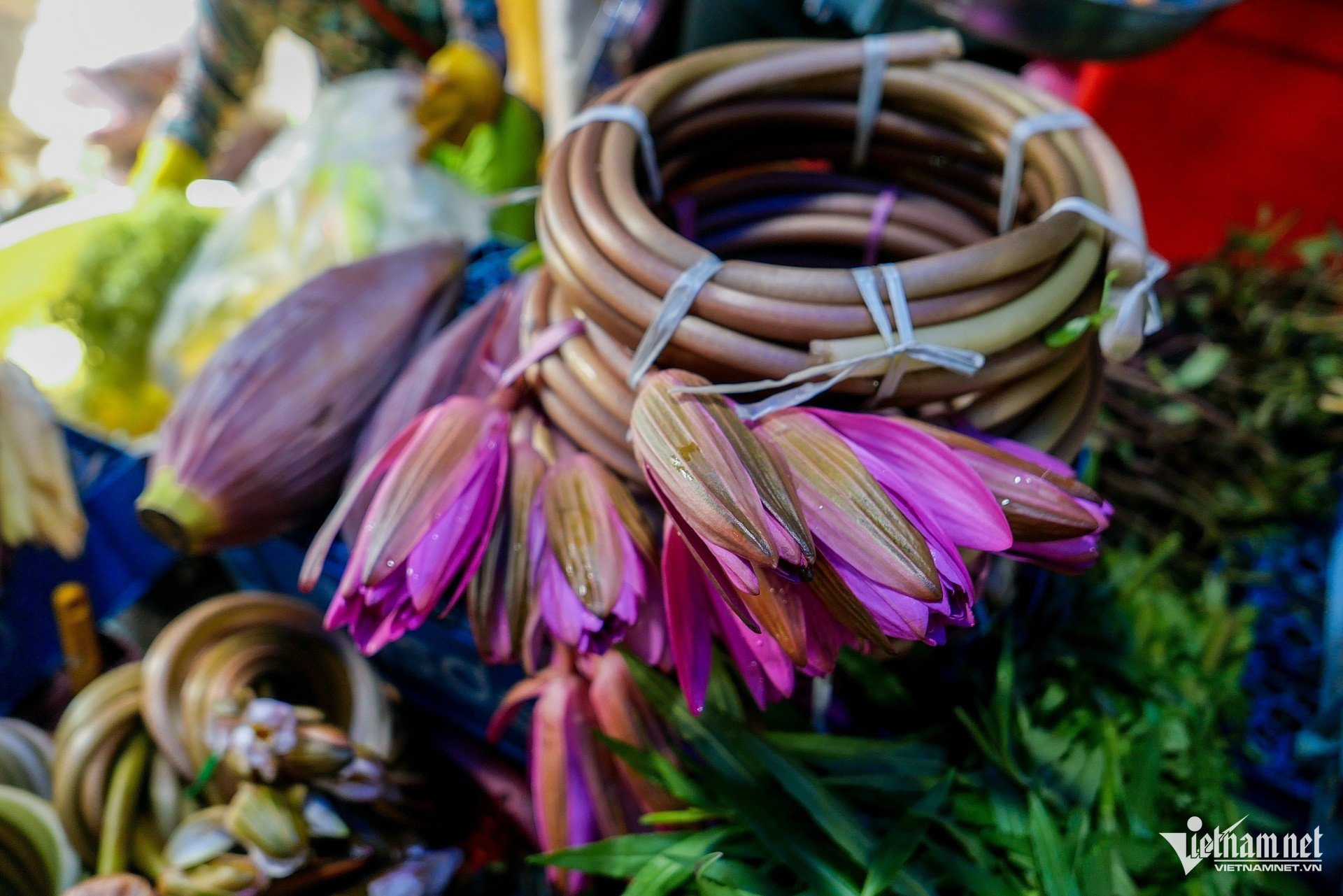 Các loại rau "trời cho" của miền Tây sông nước. Ảnh: Ngoại Tý/Linh Trang