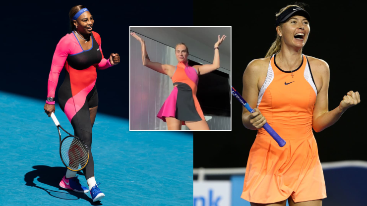 Chiếc váy mà Sabalenka mặc tại AO 2026 lấy cảm hứng từ váy của Serena và Sharapova từng mặc
