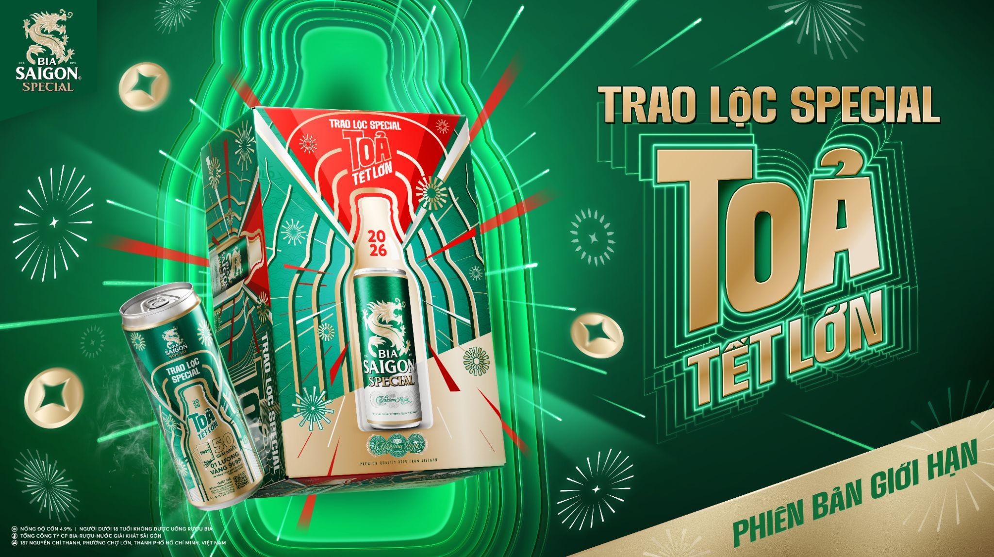 Bia Saigon Special - lựa chọn lý tưởng cho những dịp đặc biệt với thông điệp Tết “Trao Lộc Special - Tỏa Tết Lớn”