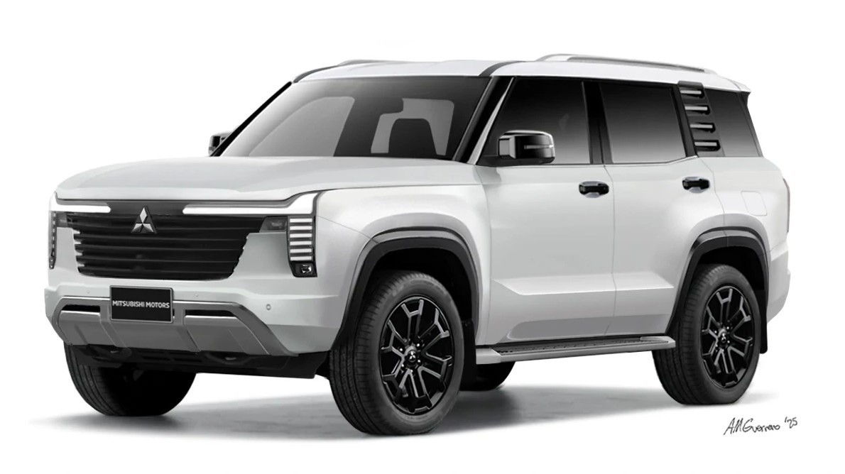 HÌnh ảnh phác thảo của mẫu xe Pajero.