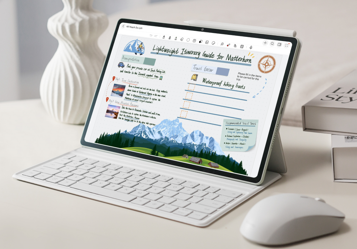 MatePad 12 X có giao diện mô phỏng như PC.