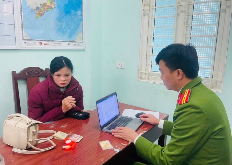 Đối tượng Vi Thị Chuyên làm việc tại cơ quan công an