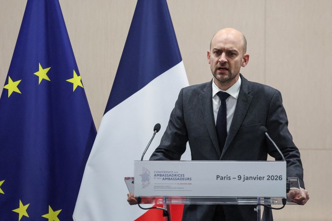 Ngoại trưởng Pháp Jean-Noel Barrot phát biểu tại Hội nghị Đại sứ ở Paris ngày 9/1. Ảnh: AFP