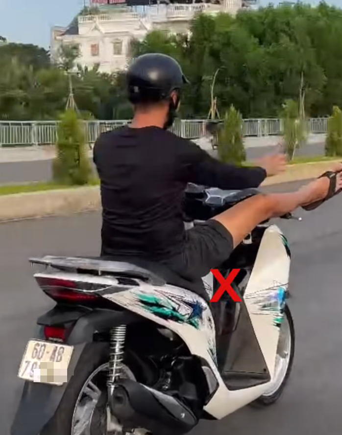 Hành vi vi phạm của nam thanh niên