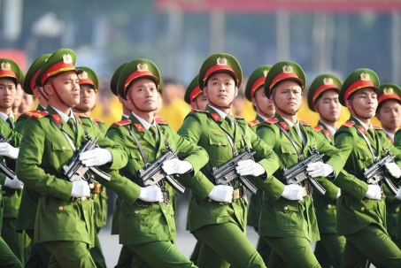 Toàn cảnh lực lượng Công an xuất quân bảo vệ Đại hội XIV của Đảng