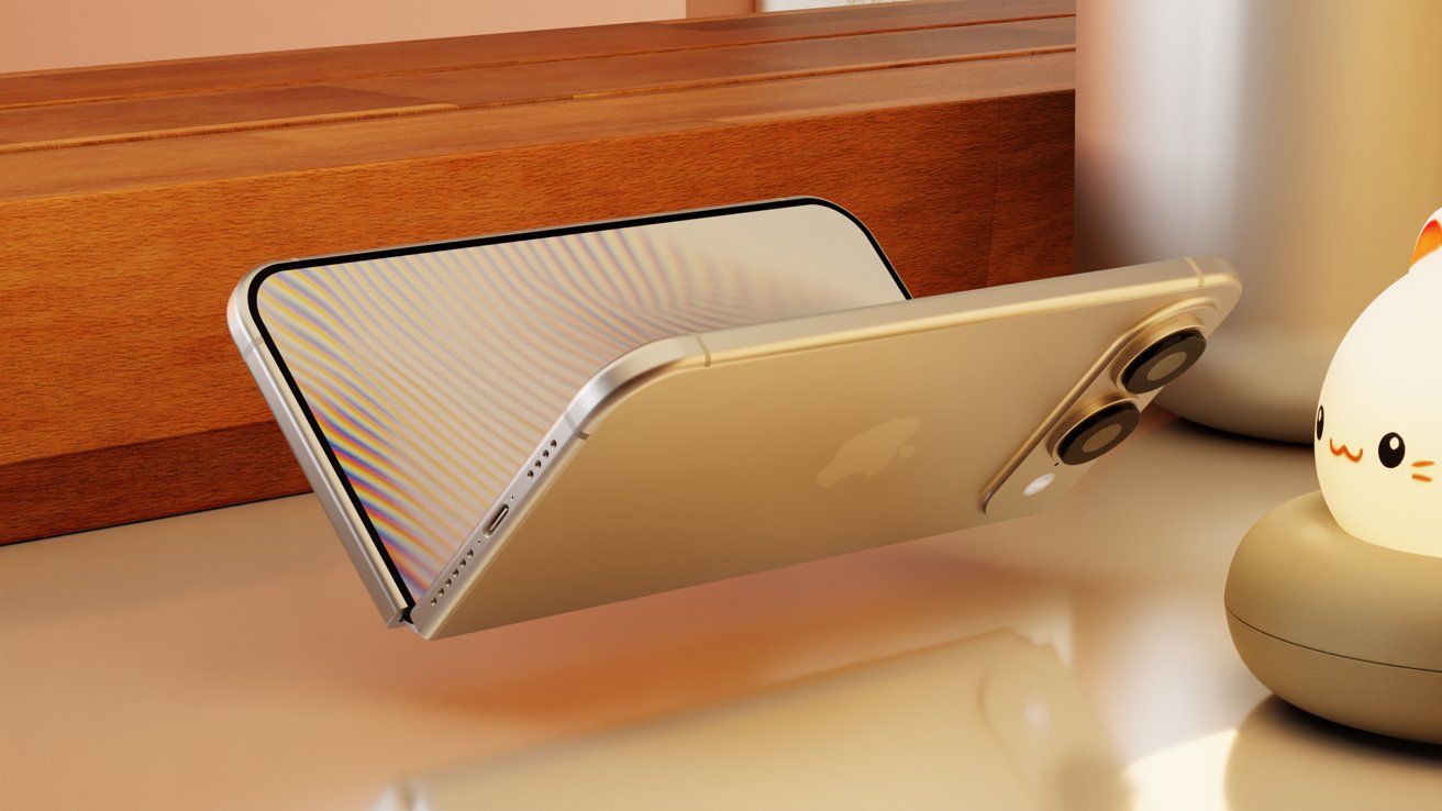 Ảnh concept iPhone màn hình gập.