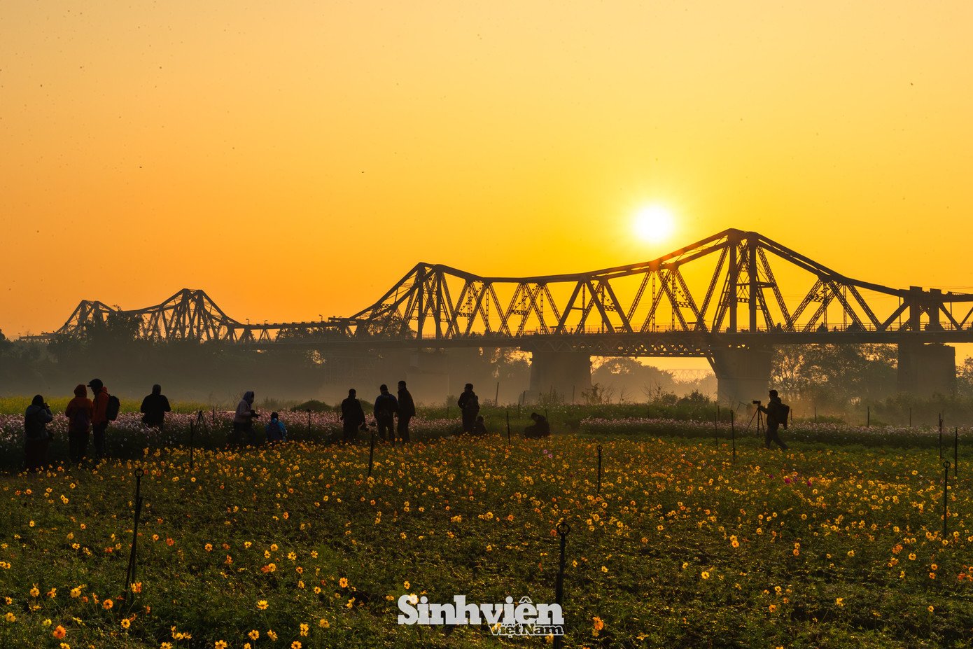 Bất chấp cái lạnh, giới trẻ Hà Nội dậy sớm 'săn' khoảnh khắc vàng bên chân cầu Long Biên - 5
