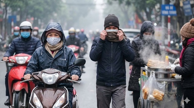 Người dân cần&nbsp;che chắn, giữ ấm vùng mặt khi ra ngoài để phòng ngừa liệt mặt mùa đông. Hình minh họa