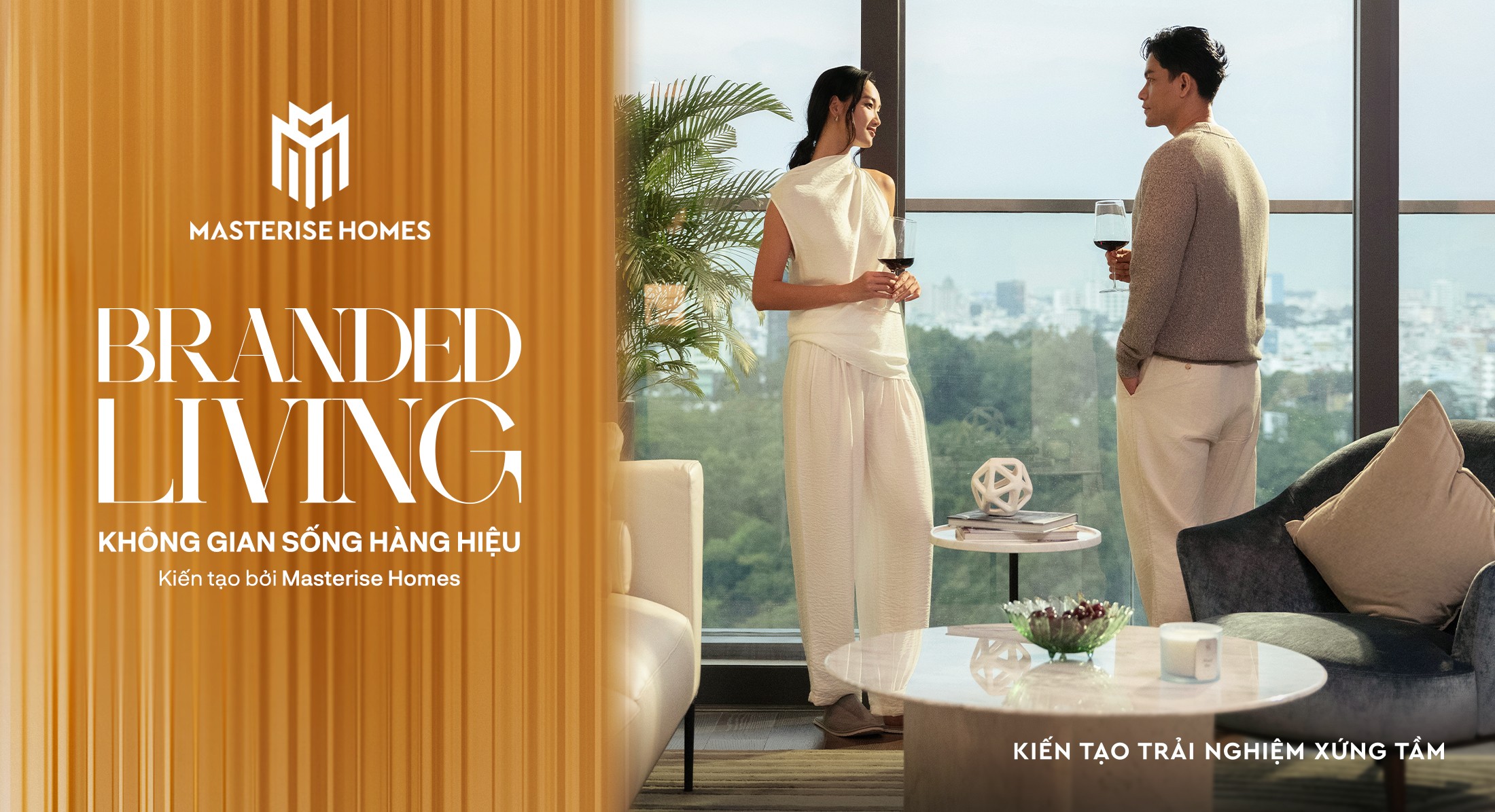 Branded Living by Masterise Homes xoay quanh khái niệm “hàng hiệu” cho mọi phân khúc – nơi đặc quyền “hàng hiệu” không chỉ là câu chuyện của số ít, mà là trải nghiệm sống xứng tầm cho từng chủ nhân.