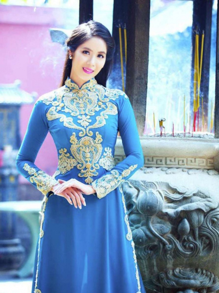 Hình ảnh hiếm hoi của Nguyễn Đình Thụy Quân sau khi đăng quang. (Ảnh: TLP)