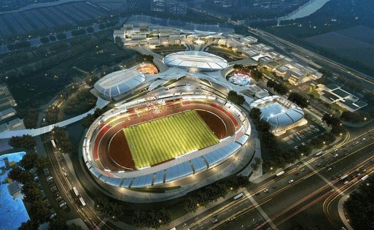Phối cảnh Khu liên hợp thể dục thể thao quốc gia Rạch Chiếc.