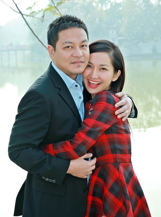 Kim Hiền và chồng cũ thời hẹn hò, trước khi cô qua Mỹ sống.