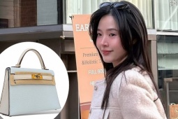 Midu xách túi 800 triệu đồng dạo phố Seoul