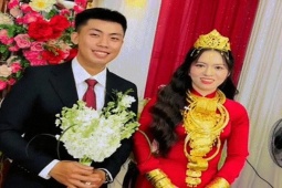 Cô dâu Đồng Tháp đội vương miện vàng, nhận gần 30 cây vàng trong đám cưới