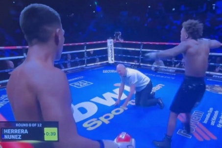Trọng tài boxing bị võ sĩ knock-out nhầm, đứng dậy ra quyết định ngỡ ngàng