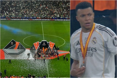 Mbappe bị tố chơi xấu không xếp hàng vinh danh Barca, Real được thiên vị vẫn thua