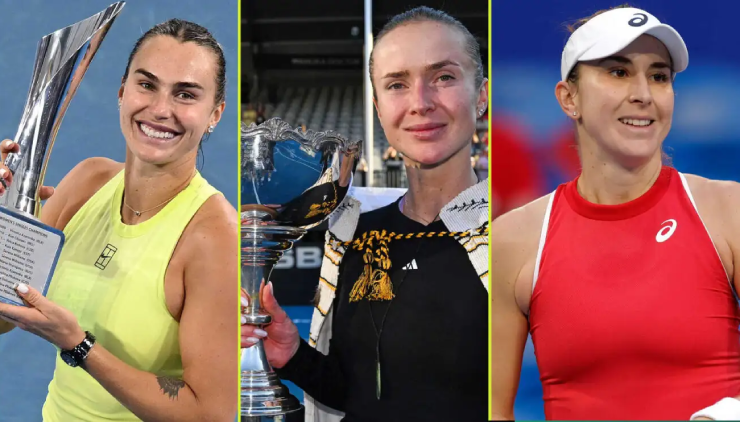 Sabalenka (áo vàng) có danh hiệu đầu tiên mùa giải 2026