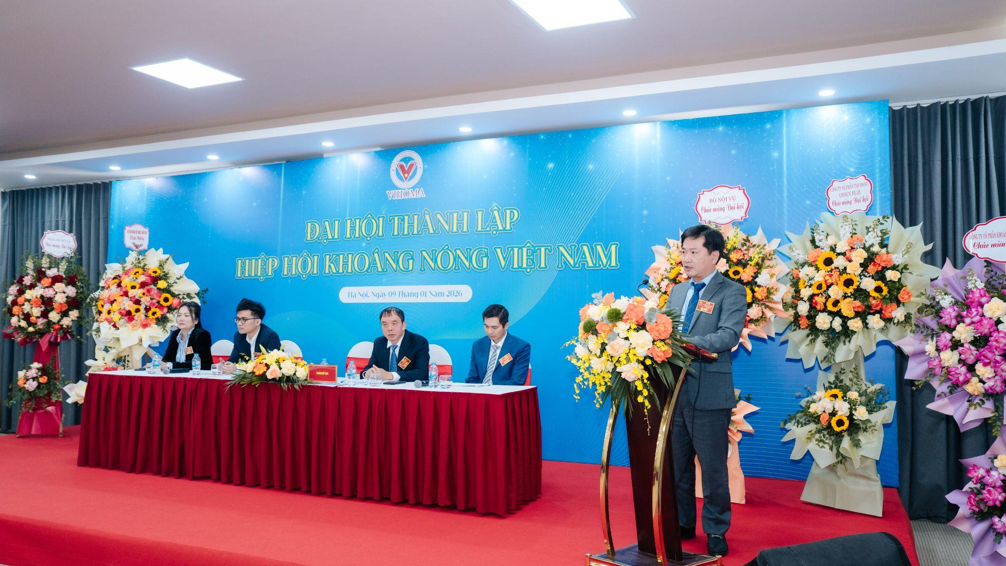 Ông Nguyễn Hoàng Linh - Chủ tịch Hiệp hội phát biểu nhận nhiệm vụ