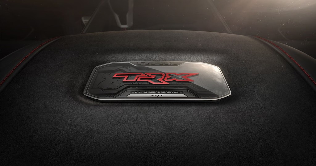 Logo TRX nổi bật ngay bệ tỳ tay hàng ghế phía trước.