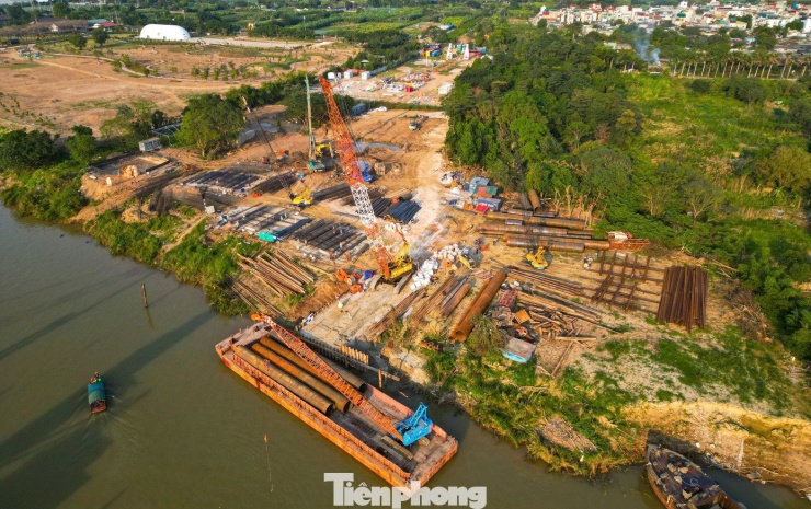 Đại công trường cầu Trần Hưng Đạo 16.000 tỷ đồng nhìn từ trên cao - 8