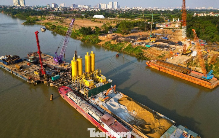 Đại công trường cầu Trần Hưng Đạo 16.000 tỷ đồng nhìn từ trên cao - 4